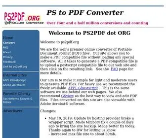 PS2PDF.org(Postscript to Portable Document format converter) Screenshot