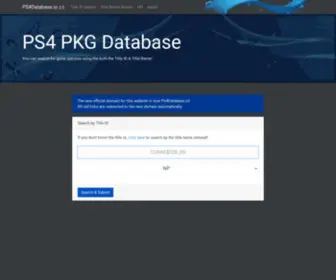 PS4Database.io Screenshot