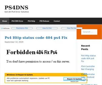 PS4DNS.com(PS4 DNS) Screenshot