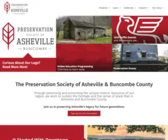 PsABC.org(The Preservation Society of Asheville & Buncombe County) Screenshot