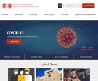 Psac-AFPC.com(Public Service Alliance of Canada) Screenshot