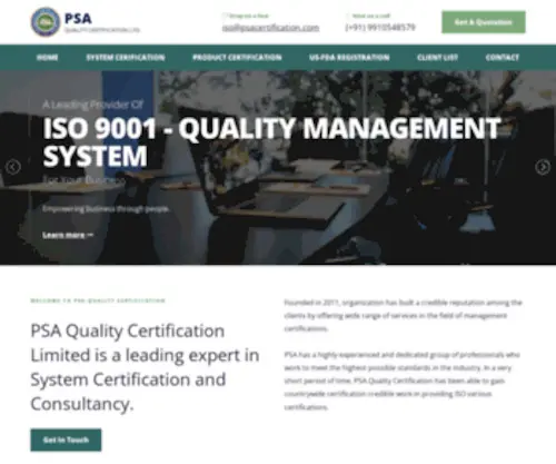 Psacertification.com(Psacertification) Screenshot