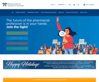 Psa.org.au(Pharmaceutical Society of Australia) Screenshot