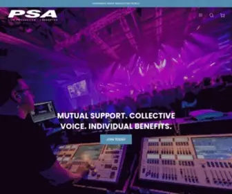 Psa.org.uk(Production Services Association) Screenshot