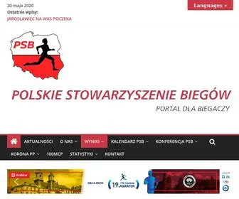 PSB-Biegi.com.pl(POLSKIE STOWARZYSZENIE BIEGÓW) Screenshot