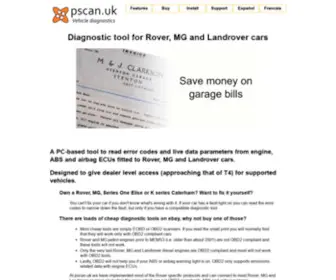 Pscan.eu(Diagnostic tool for Rover) Screenshot