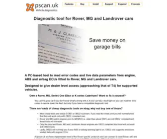 Pscan.uk(Diagnostic tool for Rover) Screenshot
