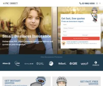 PSCDirect.com.au(Business Insurance Quote) Screenshot