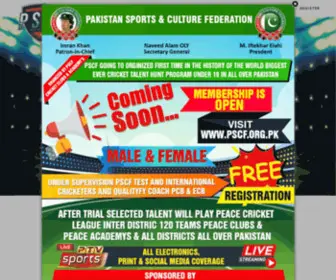 PSCF.org.pk(Peace Sports and Culture Foundation) Screenshot