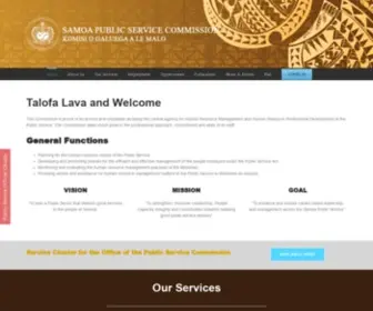 PSC.gov.ws(Talofa lava and welcome the commission) Screenshot