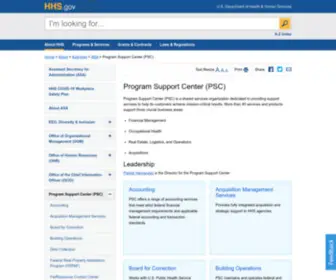 PSC.gov(Program Support Center (PSC)) Screenshot