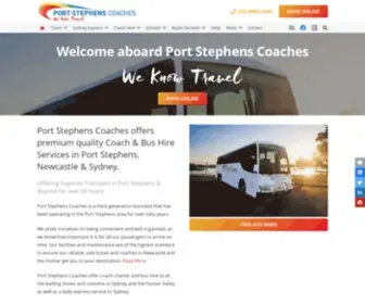 Pscoaches.com.au(Port Stephens Coaches) Screenshot