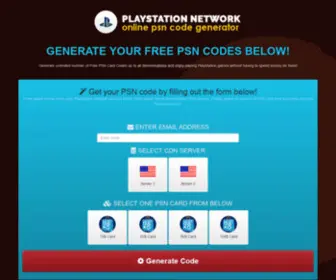 Pscode.xyz(Free PSN Codes Generator) Screenshot