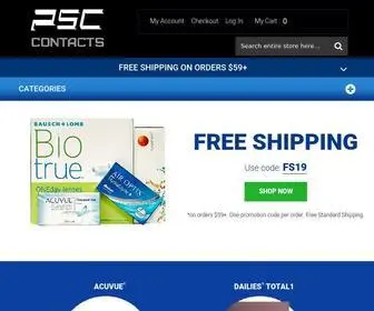 Pscontacts.com(Price Smart Contacts) Screenshot