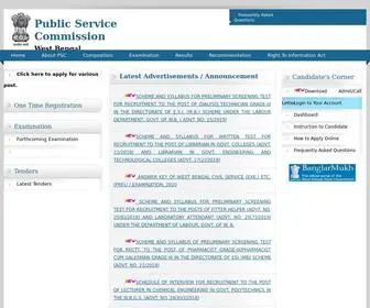 PSCwbonline.gov.in(Public Service Commission) Screenshot