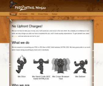 PSD2HTMlninjas.com(PSD 2 XHTML) Screenshot