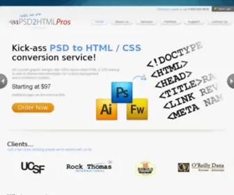 PSD2HTMLpros.com(PSD2HTMLpros) Screenshot