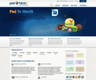 PSD2HTMLX.com(Psd to XHTML Experts) Screenshot