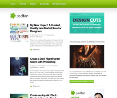 PSdfan.com(Adobe Photoshop Tutorials) Screenshot