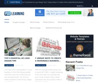 PSdlearning.com(Tutorials for Photoshop and PSD How To's) Screenshot