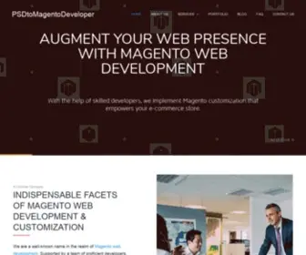 PSdtomagentodeveloper.com(Magento Web Development Company & Magento Customization Services by Best Developer) Screenshot