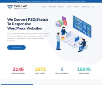 PSdtowpservice.com(We provide the best PSD to WordPress conversion service. Our conversion) Screenshot