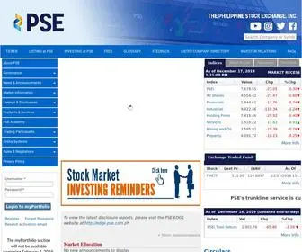 Pse.com.ph(The Philippine Stock Exchange) Screenshot