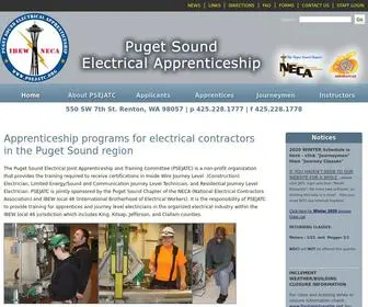 Psejatc.org(Puget Sound Electrical JATC) Screenshot