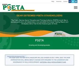 Pseta.org.za(The Public Service Education and Training Authority (PSETA)) Screenshot