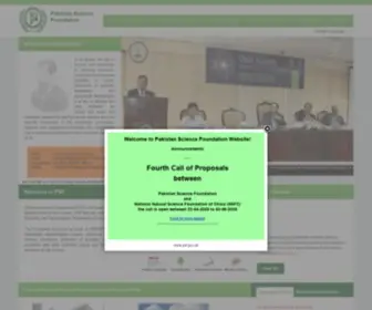 PSF.gov.pk(Pakistan Science Foundation) Screenshot