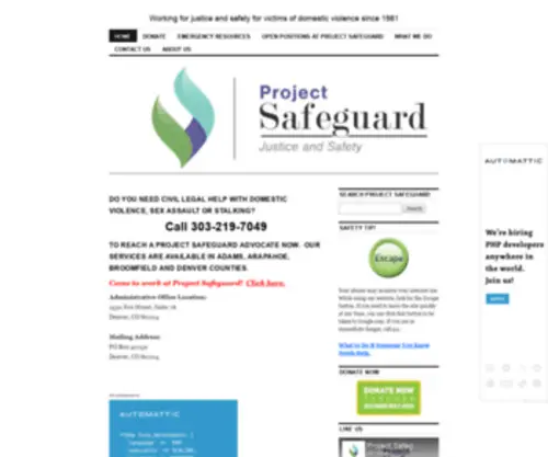 PSghelps.org(Project Safeguard) Screenshot