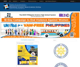 PSHS.edu.ph(Philippine Science High School System) Screenshot