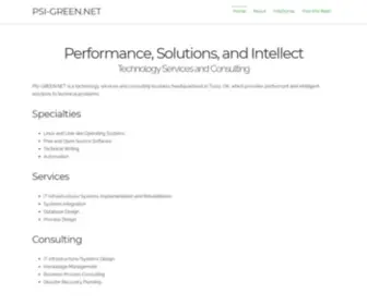 Psi-Green.net(Technology Services specializing in Linux and Unix) Screenshot