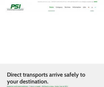 Psi-Spedition.de(Mit Direkttransporten sicher zum Ziel) Screenshot