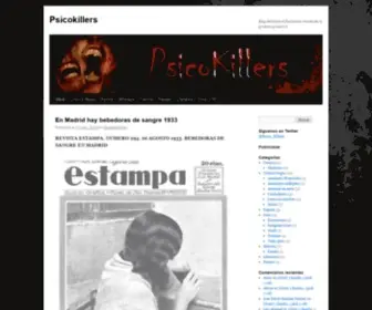 Psicokillers.com(Blog dedicado al fascinante mundo de lo grotesco y bizarro) Screenshot