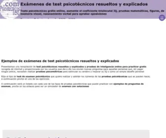 Psicotecnicostest.com(Test psicotecnicos resueltos y explicados gratis) Screenshot