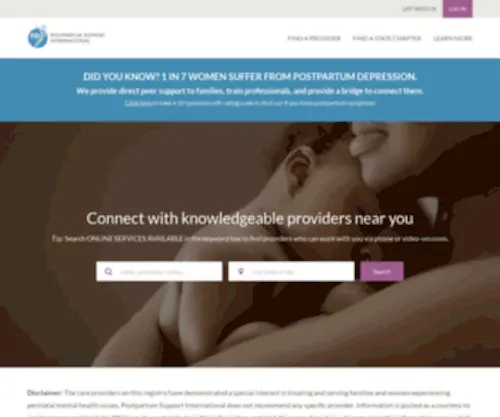 Psidirectory.com(Psi perinatal mental health provider directory) Screenshot