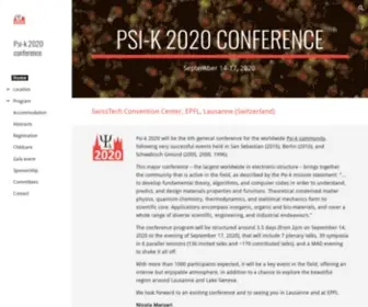 Psik2020.net(Psi-k conference) Screenshot
