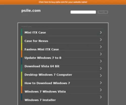 Psile.com(Silent Media center or living room PC according to Nexus) Screenshot
