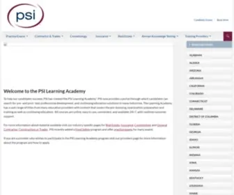 Psilearningacademy.com(Psi online store) Screenshot