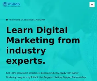 Psims.in(Digital Marketing Institute) Screenshot