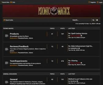 Psionicmagic.com(Psionic Magick) Screenshot