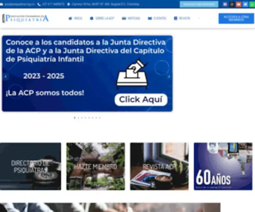 Psiquiatrascolombia.org(Asociación Colombiana de Psiquiatria) Screenshot