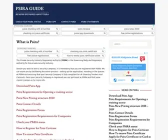 Psiraguide.co.za(Be more Informed about PSIRA) Screenshot