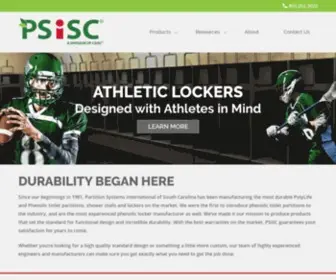 Psisc.com(Phenolic and PolyLife HDPE Lockers and Toilet Partitions) Screenshot