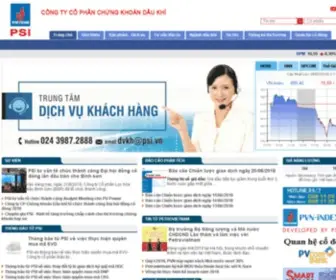 Psi.vn(PSI là Công ty chứng khoán thuộc Tập đoàn Dầu khí Việt Nam (PVN)) Screenshot