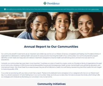 PSjhealth.org(Annual Report to our Communities) Screenshot