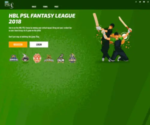 PSL-Fantasy.com(PSL Fantasy) Screenshot