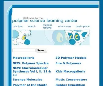 PSLC.ws(Polymer Science Learning Center) Screenshot