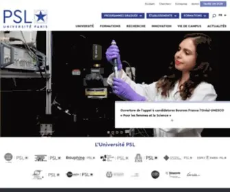 PSL.eu(Université PSL (Paris Sciences & Lettres)) Screenshot
